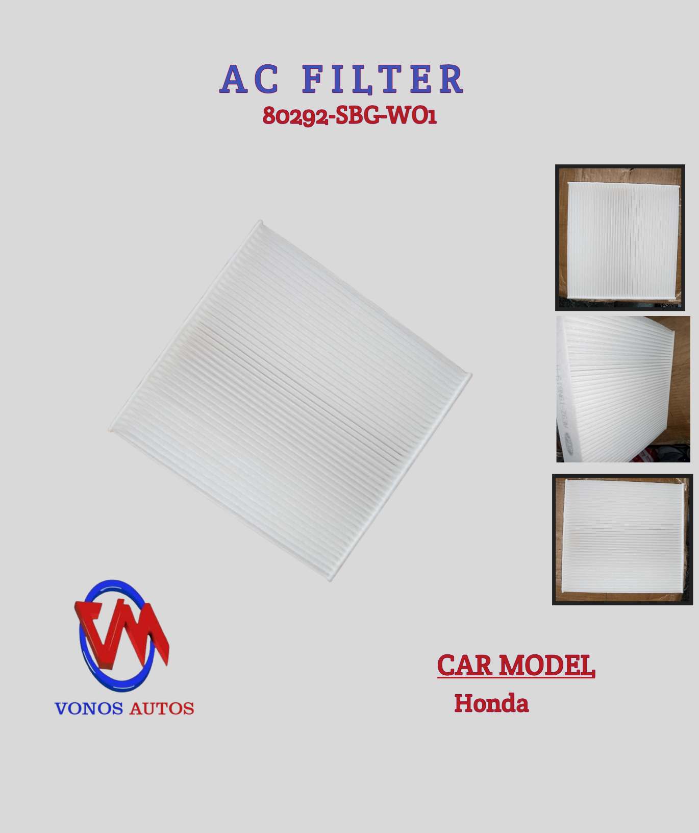 AC FILTER 80292-SBG-W01